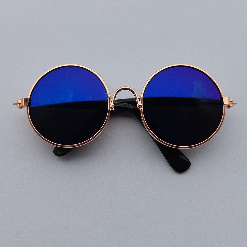Lunettes de Soleil Ronde pour Chats et Chiens - Lunettes Réfléchissantes, Accessoire Photo Vintage-18-Petmonde