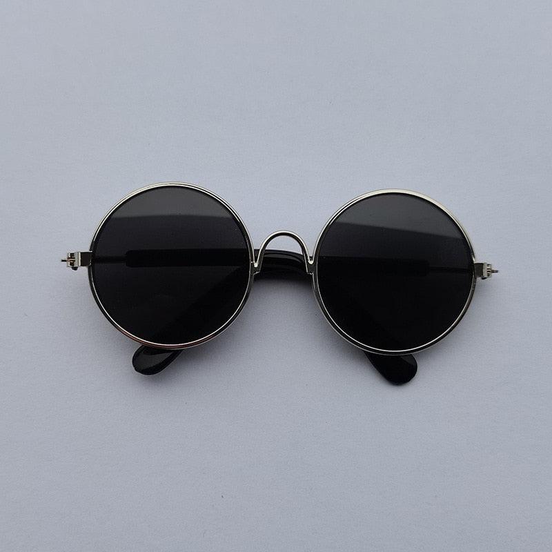 Lunettes de Soleil Ronde pour Chats et Chiens - Lunettes Réfléchissantes, Accessoire Photo Vintage-9-Petmonde