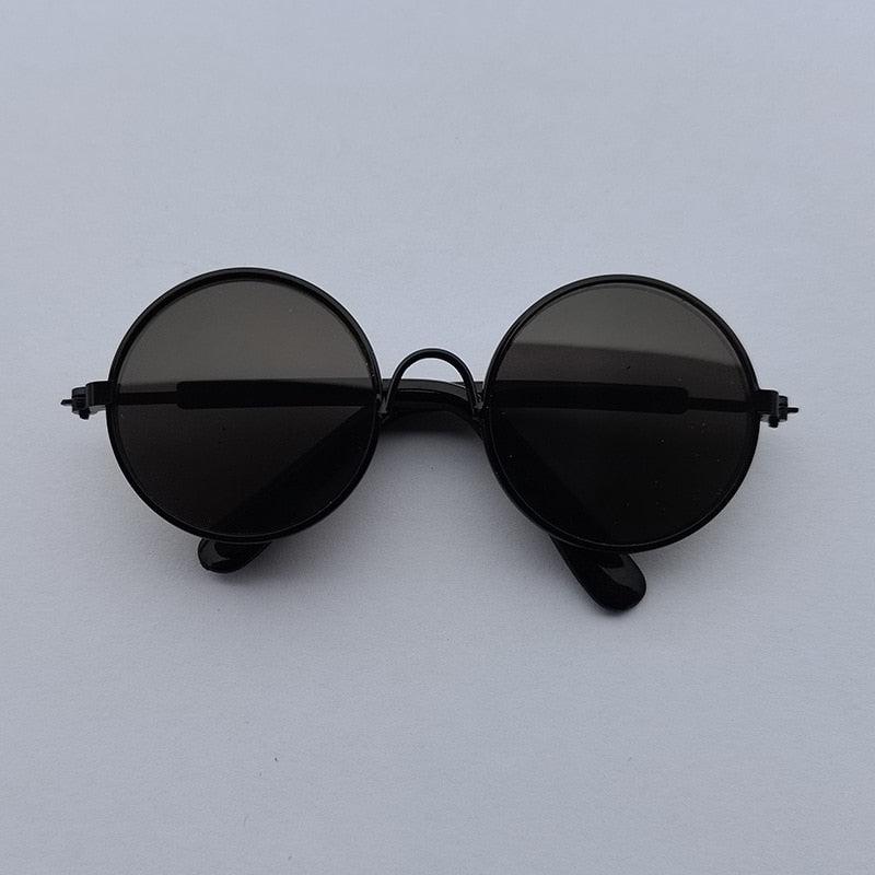 Lunettes de Soleil Ronde pour Chats et Chiens - Lunettes Réfléchissantes, Accessoire Photo Vintage-10-Petmonde