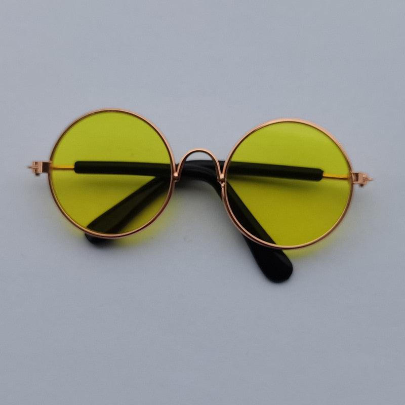 Lunettes de Soleil Ronde pour Chats et Chiens - Lunettes Réfléchissantes, Accessoire Photo Vintage-21-Petmonde