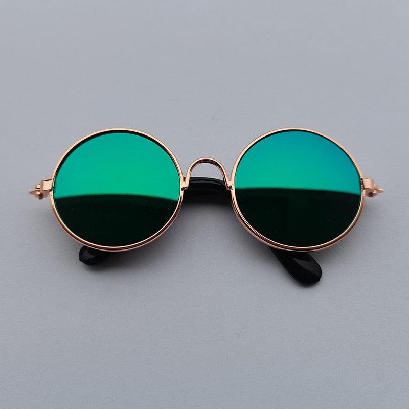 Lunettes de Soleil Ronde pour Chats et Chiens - Lunettes Réfléchissantes, Accessoire Photo Vintage-14-Petmonde