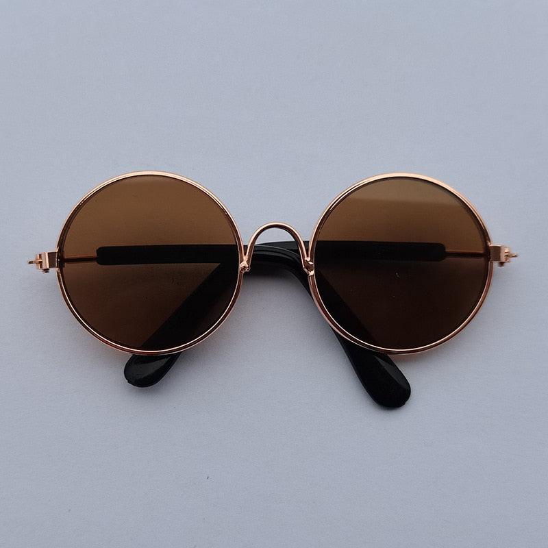Lunettes de Soleil Ronde pour Chats et Chiens - Lunettes Réfléchissantes, Accessoire Photo Vintage-13-Petmonde