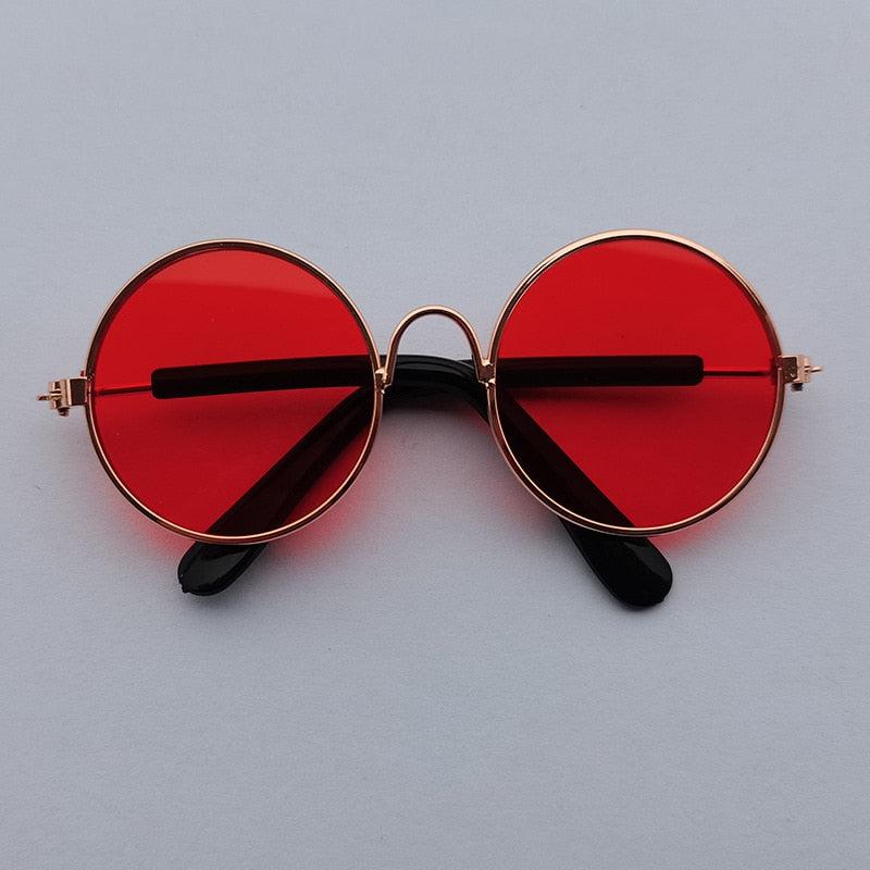 Lunettes de Soleil Ronde pour Chats et Chiens - Lunettes Réfléchissantes, Accessoire Photo Vintage-11-Petmonde