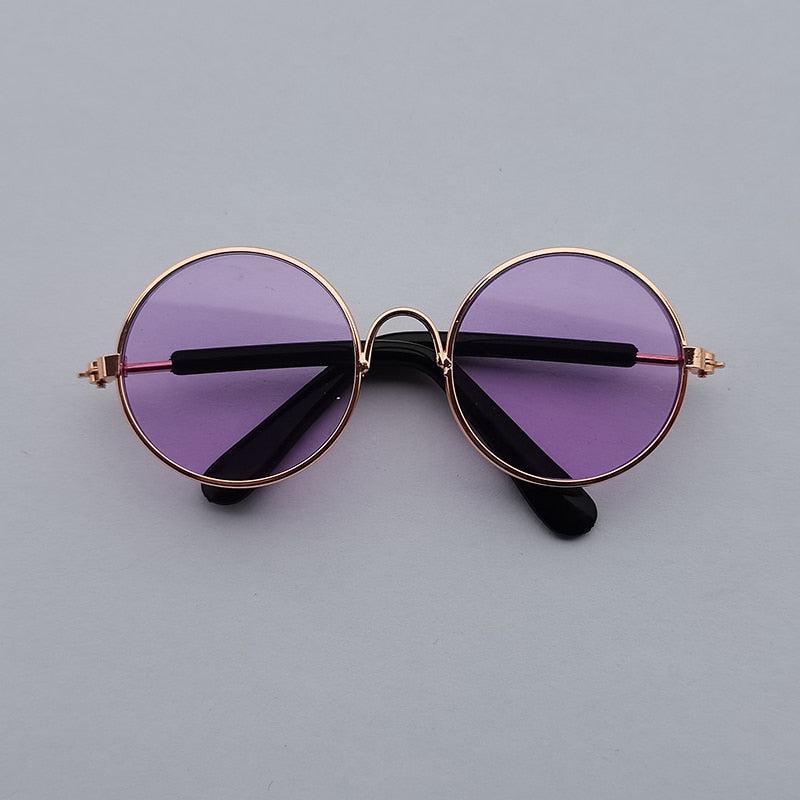 Lunettes de Soleil Ronde pour Chats et Chiens - Lunettes Réfléchissantes, Accessoire Photo Vintage-20-Petmonde