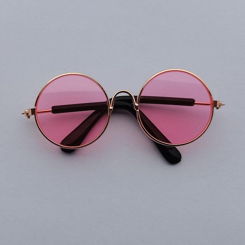 Lunettes de Soleil Ronde pour Chats et Chiens - Lunettes Réfléchissantes, Accessoire Photo Vintage-17-Petmonde