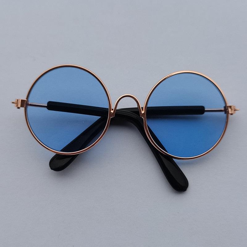 Lunettes de Soleil Ronde pour Chats et Chiens - Lunettes Réfléchissantes, Accessoire Photo Vintage-6-Petmonde