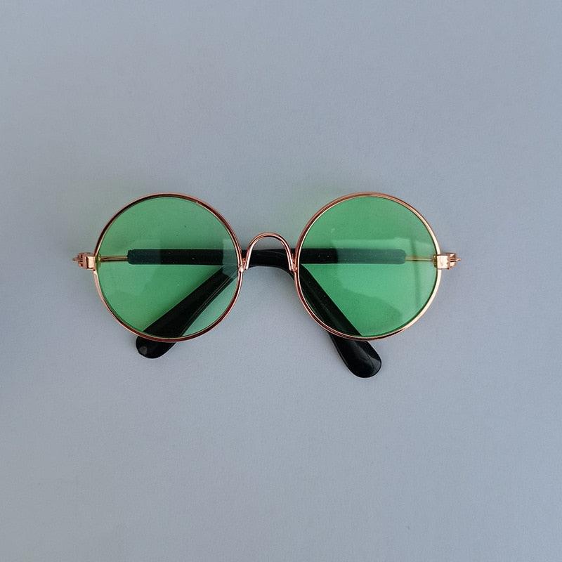 Lunettes de Soleil Ronde pour Chats et Chiens - Lunettes Réfléchissantes, Accessoire Photo Vintage-15-Petmonde