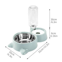 Petmonde-2 en 1 Gamelle et Fontaine automatique pour animaux de compagnie, bol pour aliments et eau, accessoire pour chien et chat--Petmonde