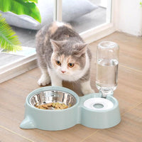 Petmonde-2 en 1 Gamelle et Fontaine automatique pour animaux de compagnie, bol pour aliments et eau, accessoire pour chien et chat--Petmonde