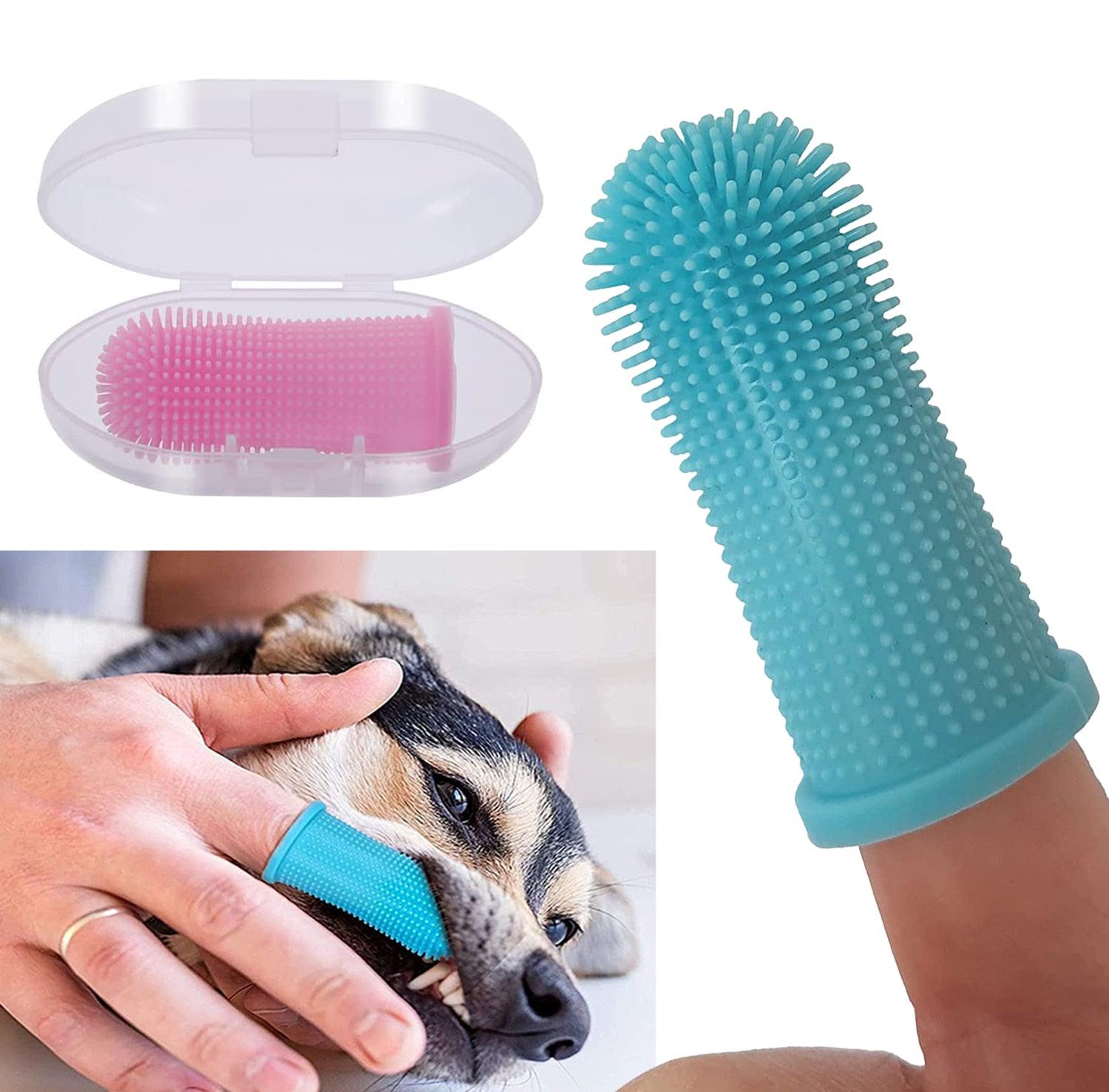 Brosse à Dents Super Douce pour Chien et Chat, Outil de Soins de la Mauvaise Haleine, Sans Silicone, Accessoires Pour Chiens et Chat-1-Petmonde