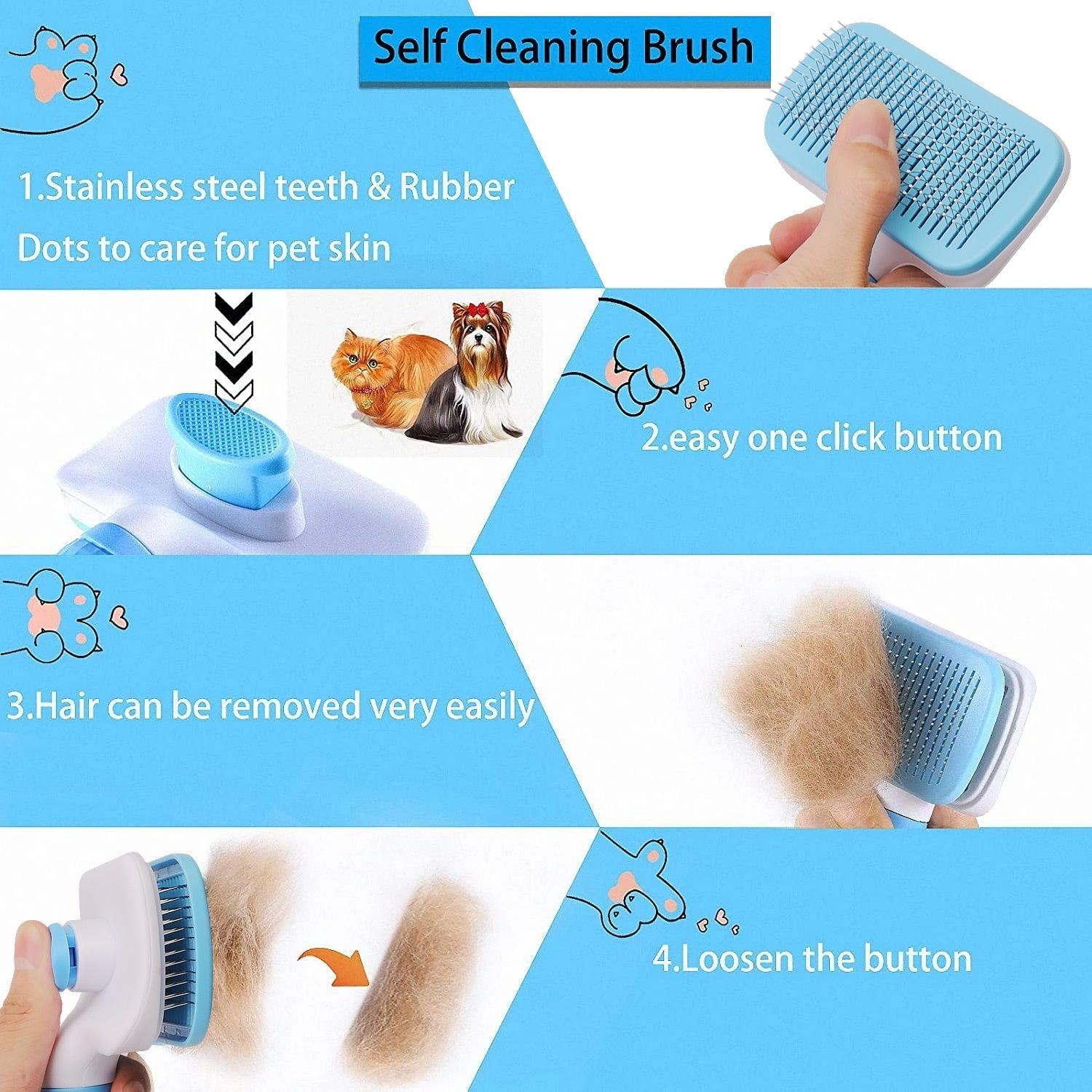 Brosse de Toilettage Épilatrice pour Chien & Chat – Poils Longs & Courts-5-Petmonde