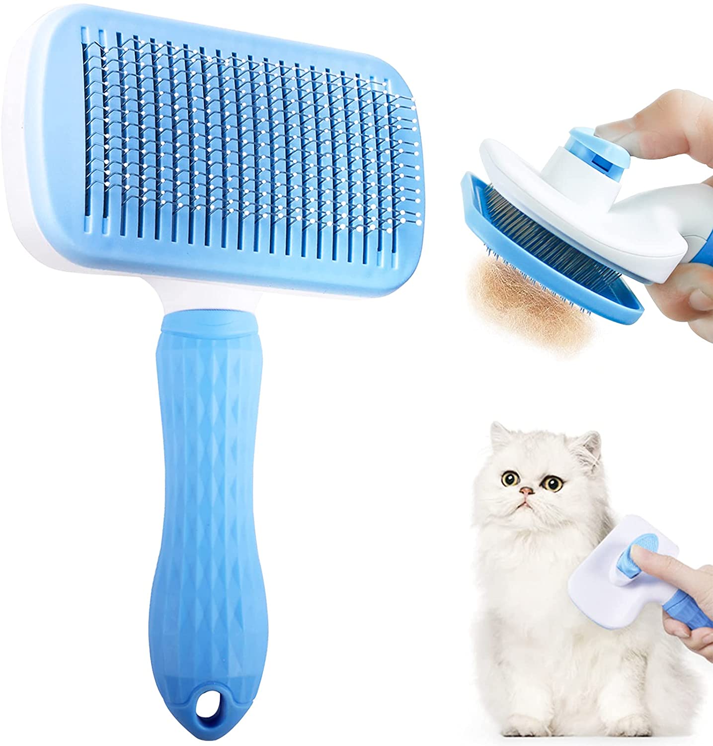 Brosse de Toilettage Épilatrice pour Chien & Chat – Poils Longs & Courts-6-Petmonde