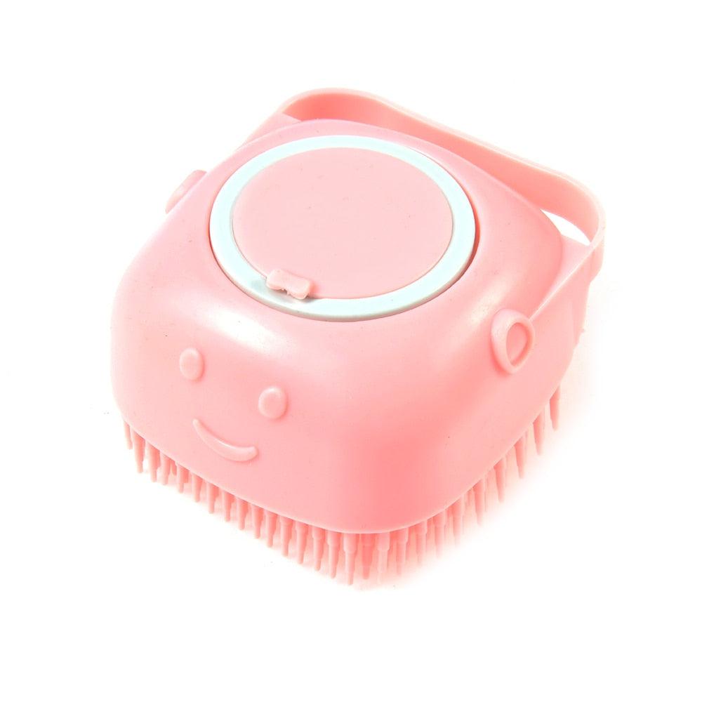 Brosse de Bain en Silicone avec Réservoir de Shampoing – Chien & Chat-3-Petmonde