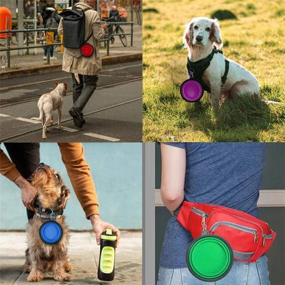 Gamelle Pliable en Silicone pour Animaux de Compagnie - Bol de Voyage pour Chiot, Chat et Chien-3-Petmonde