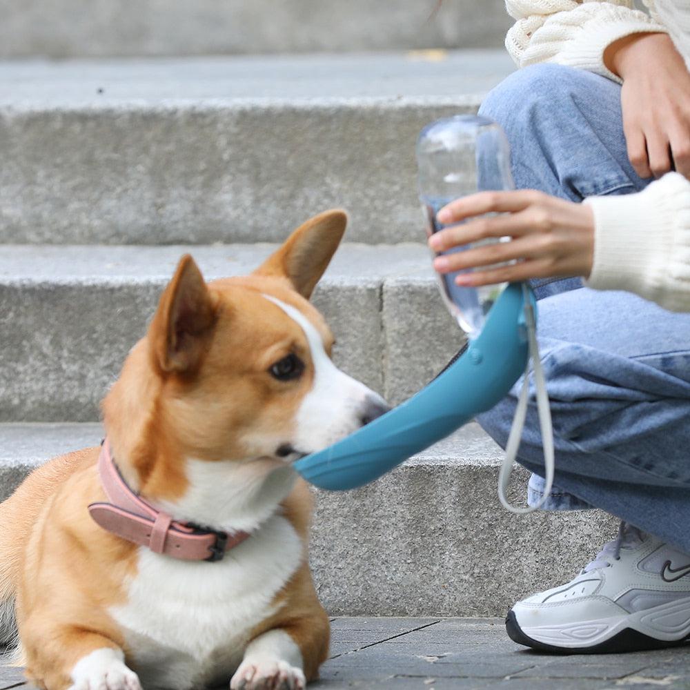 Gourde Portable avec Distributeur d'Eau pour Animaux Domestiques, Idéale pour les Promenades, Convient pour Chien et Chat-3-Petmonde