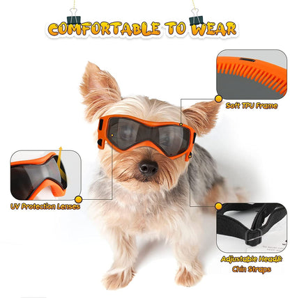 Lunettes de soleil réglables pour chiens de petite et moyenne race, protection UV, faciles à porter, accessoire pour chien-5-Petmonde