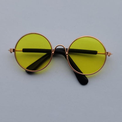 Lunettes de Soleil Ronde pour Chats et Chiens - Lunettes Réfléchissantes, Accessoire Photo Vintage-21-Petmonde