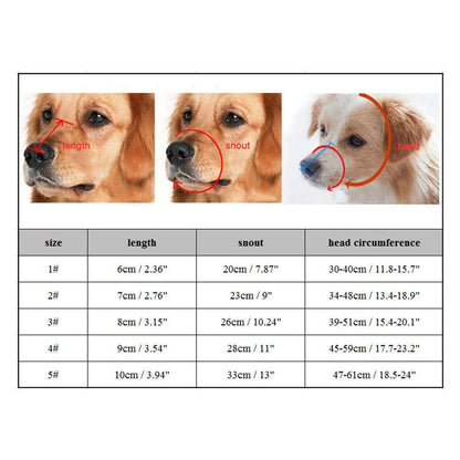 Muselière Confortable en Silicone Souple pour Petits, Moyens et Grands Chiens-8-Petmonde