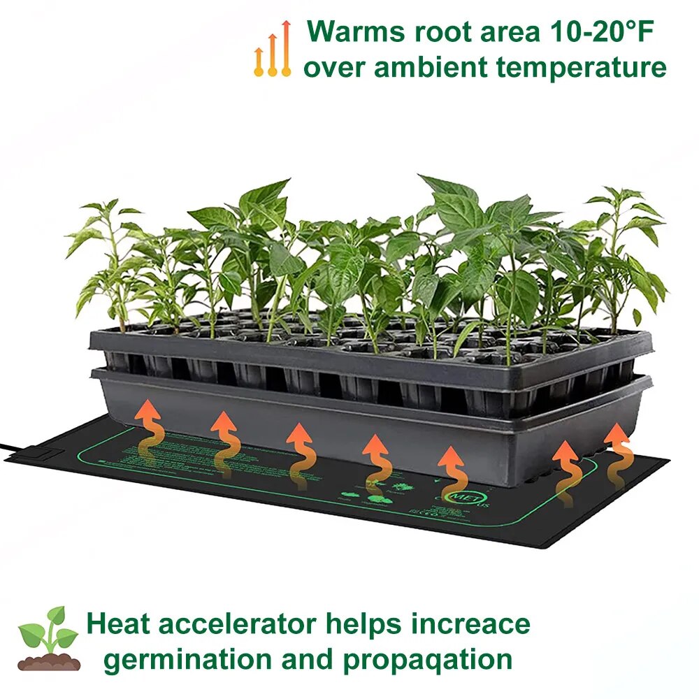 Tapis de Germination Étanche à la Chaleur pour Plantes d'Intérieur : Idéal pour la Propagation de Semis, de Clones et le Démarrage de la Croissance-3-Petmonde