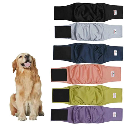 Petmonde-Couche Lavable pour Chien Mâle – Bandes Abdominales Réutilisables et Absorbantes-Petmonde