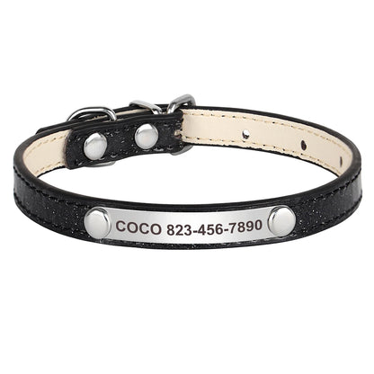 Collier Personnalisé en Cuir pour Chat & Petit Chien – Gravure Offerte-9-Petmonde