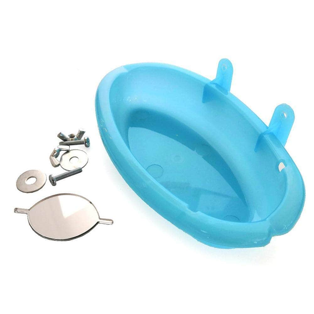 Baignoire accrochable pour perruche perroquet avec miroir accessoire pour oiseaux-4-Petmonde