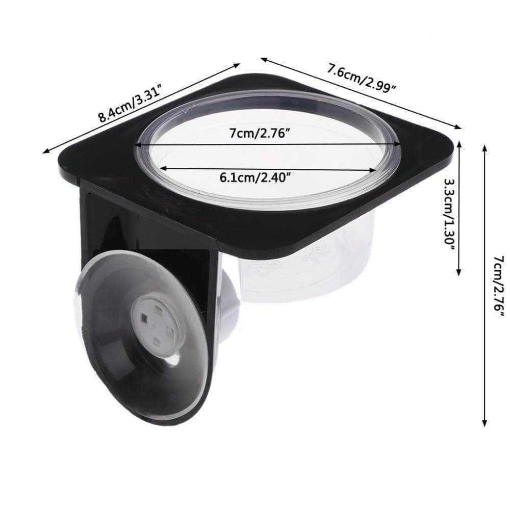 Bol d’Alimentation Suspendu pour Reptiles – Simple ou Double avec Ventouse-3-Petmonde
