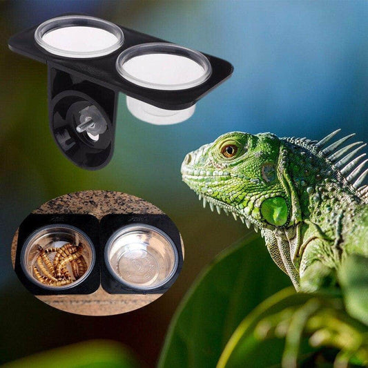 Petmonde-Bol d'alimentation suspendu simple ou double pour reptile abreuvoir distributeur insectes vers de farine-nourriture--Petmonde