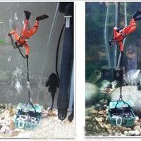 Petmonde-Chasseur de trésor plongeur figurine décoration d'aquarium avec bulleur de pompe à air-Decoration--Petmonde