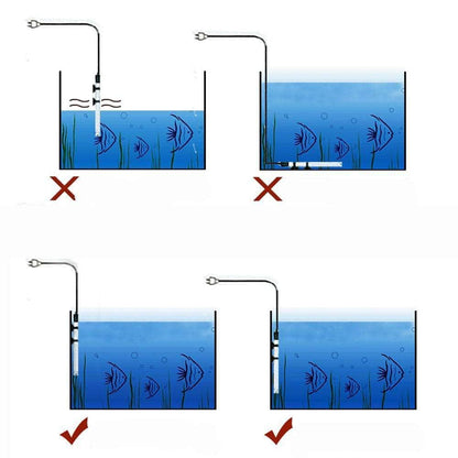 Chauffage à température réglable pour aquarium d'eau douce 25-300W-4-Petmonde