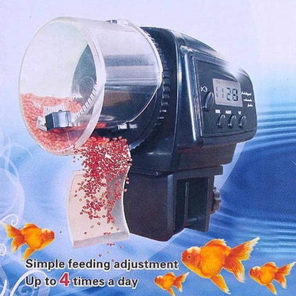 Distributeur automatique de nourriture pour poissons quantité ajustable et programmable avec affichage LCD pour aquarium plusieurs modèles-1-Petmonde