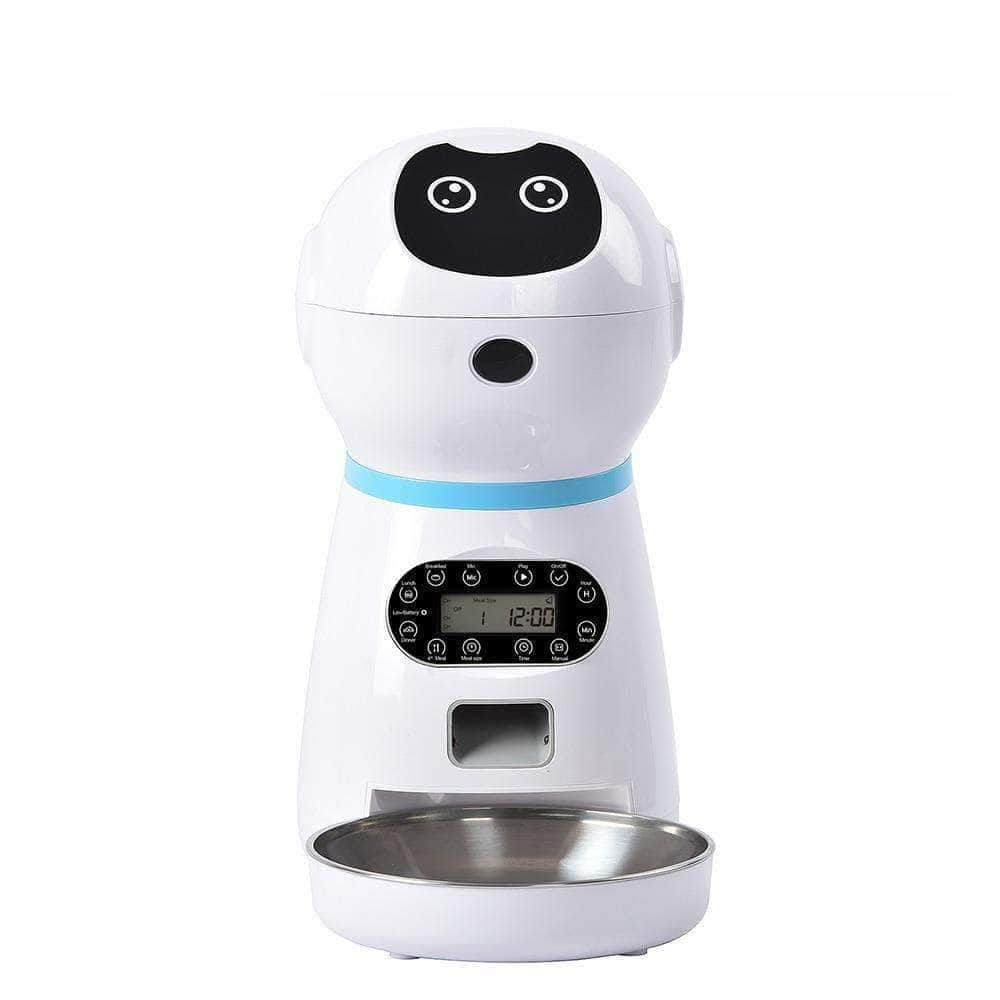 Distributeur Automatique de Croquettes avec Enregistrement Vocal – 4 Repas pour Chien & Chat-1-Petmonde