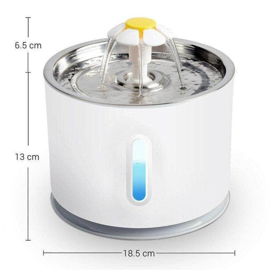 Fontaine Distributeur d'Eau 2.4L pour Chien et Chat - Filtration Triple et Éclairage LED-2-Petmonde