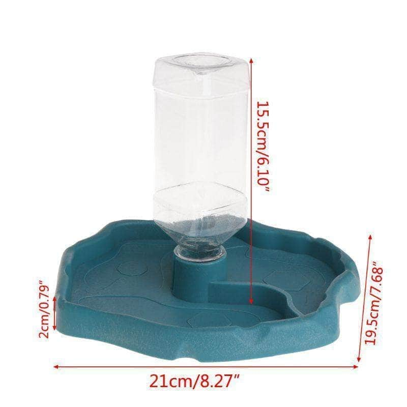 Gamelle Distributeur d’Eau 2 en 1 – Mangeoire avec Fontaine pour Tortues & Reptiles-4-Petmonde