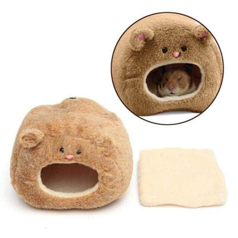 Lit hamster petit rongeur nid en coton peluche accessoire hamster souris-3-Petmonde