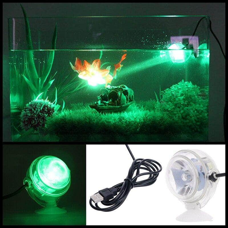 Lumière LED submersible étanche fixation à ventouse pour aquarium-8-Petmonde