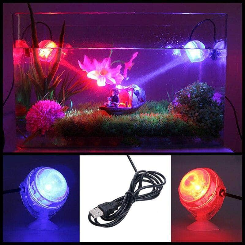 Lumière LED submersible étanche fixation à ventouse pour aquarium-9-Petmonde