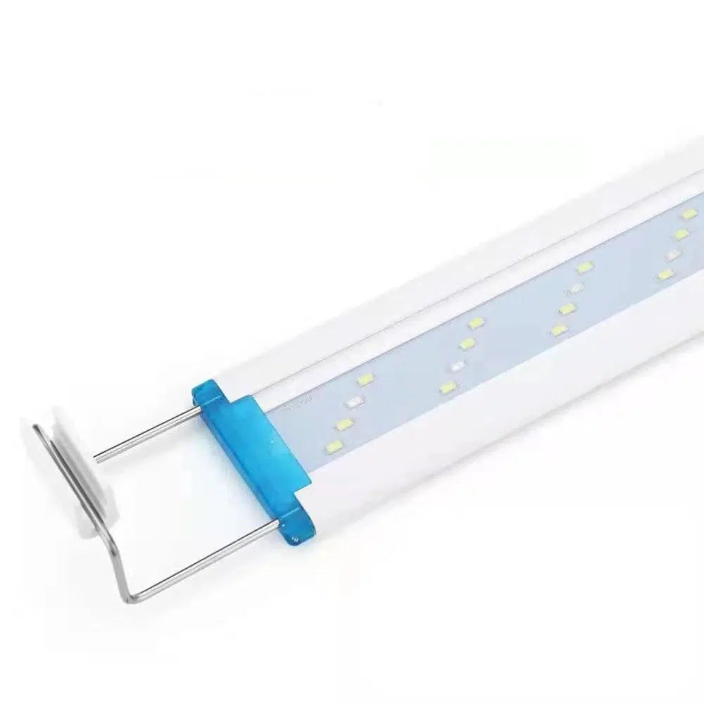 Lumière d'aquarium blanche rampe LED croissance de plantes aquatiques braquettes de longueur réglable 18-72 cm-2-Petmonde