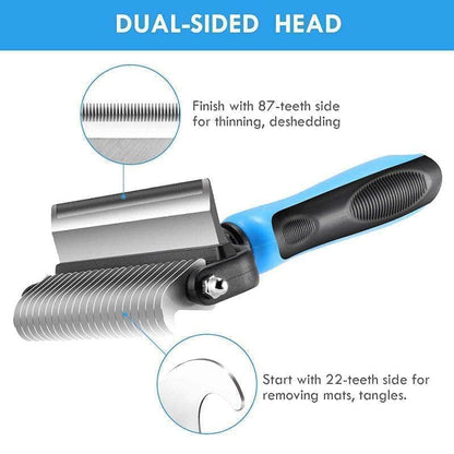 Peigne de toilettage professionnel double face pour chien et chat-2-Petmonde