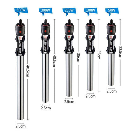 Radiateur chauffant submersible étanche tige en acier inoxydable avec thermomètre digital affichage LCD pour aquarium-3-Petmonde